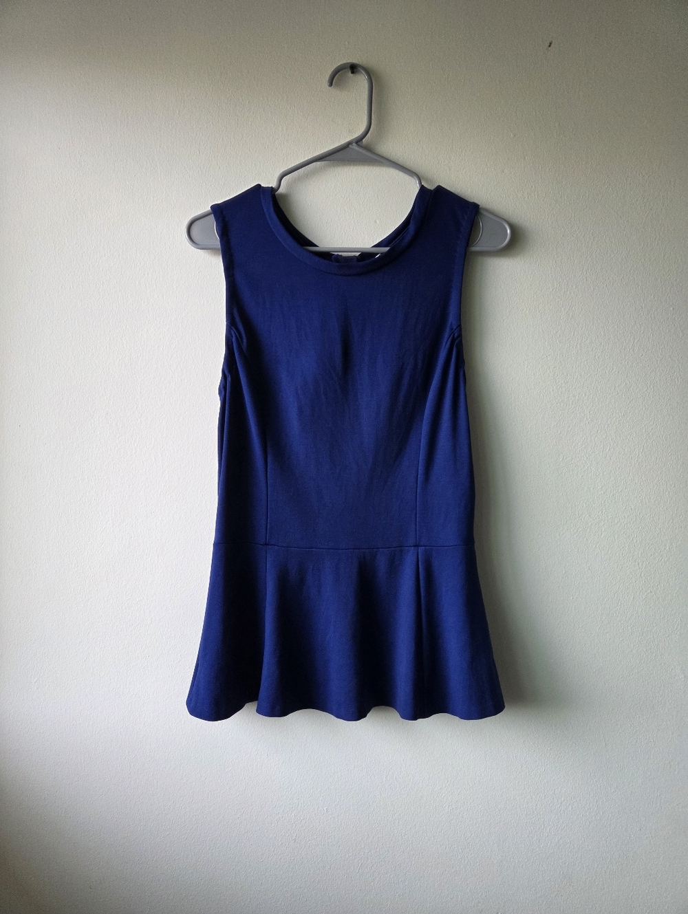 Wilfred By Anthropologie Sleeveless Navy Peplum Top Size 10.